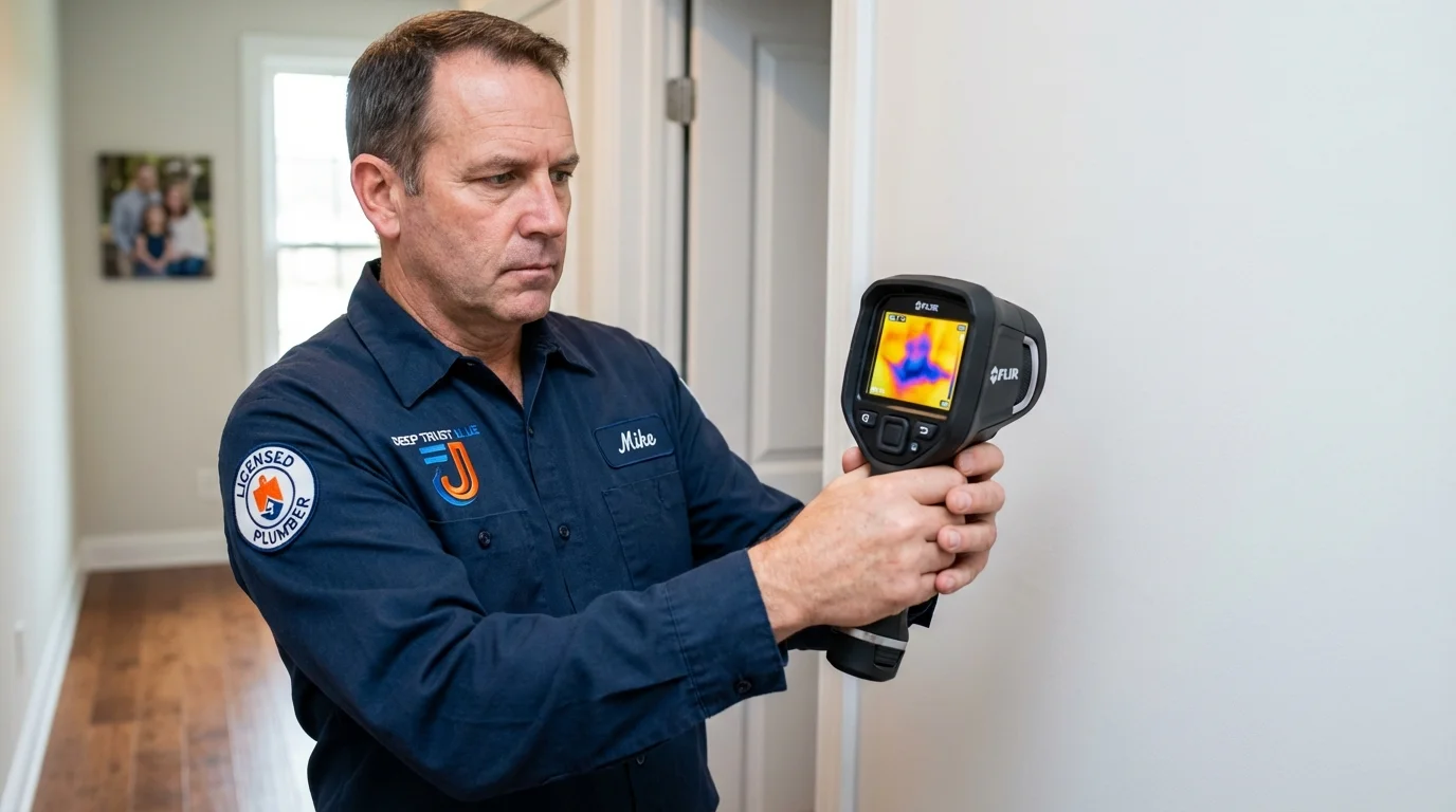 Thermal imaging leak detection by Johns Plumbing LLC in Holliston
